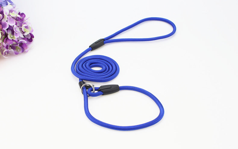 JMT-197194 Adjustable Nylon Dog Traction Rope with Integrated Collar Design - Available in Multiple Colors