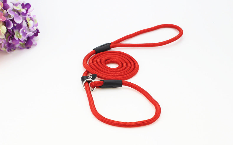 JMT-197194 Adjustable Nylon Dog Traction Rope with Integrated Collar Design - Available in Multiple Colors