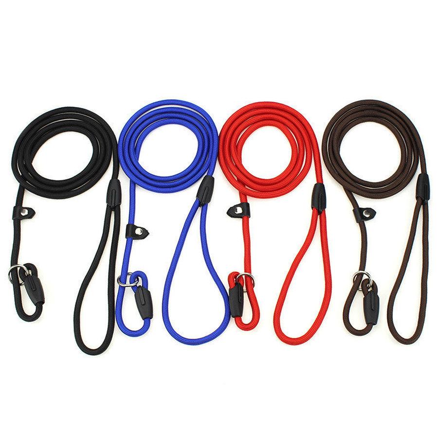JMT-197194 Adjustable Nylon Dog Traction Rope with Integrated Collar Design - Available in Multiple Colors