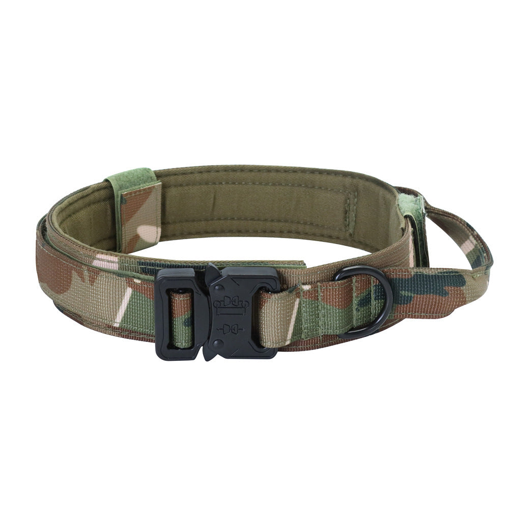 JMT-197514 Adjustable Military-Style Nylon Dog Collar and Leash Set in Multiple Colors