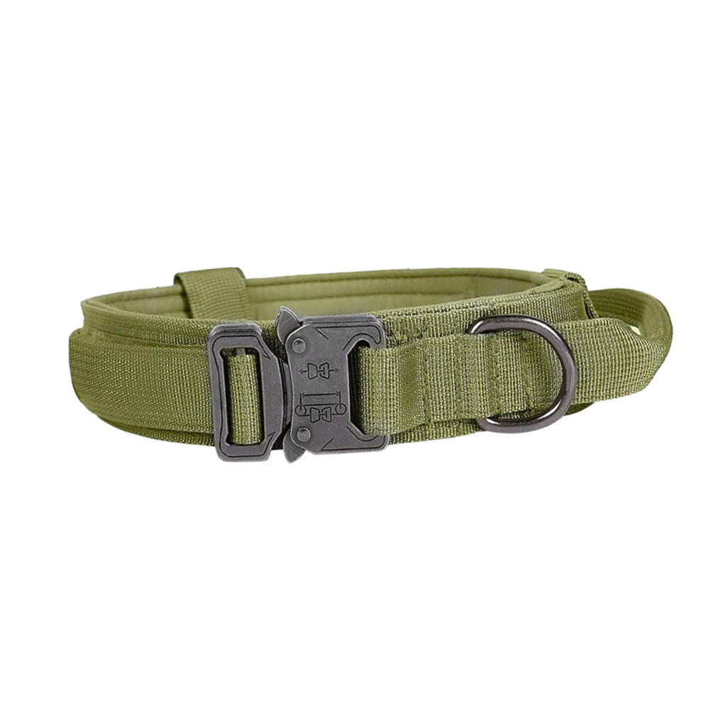 JMT-197514 Adjustable Military-Style Nylon Dog Collar and Leash Set in Multiple Colors