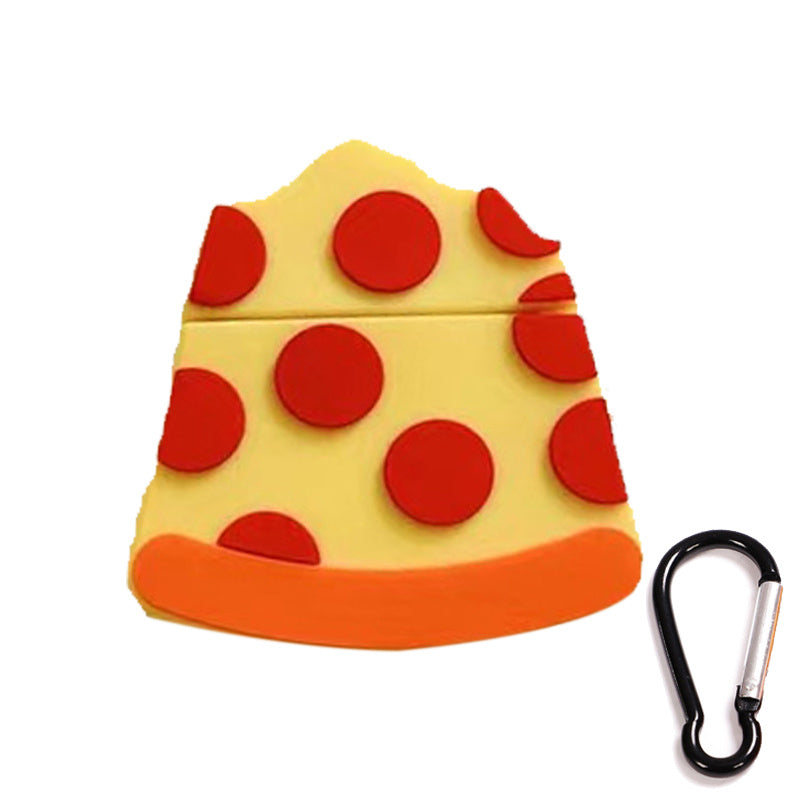 JMT-197834 Cute Pizza Design Bluetooth Headset Case Compatible with iPhone & AirPods 2nd Generation