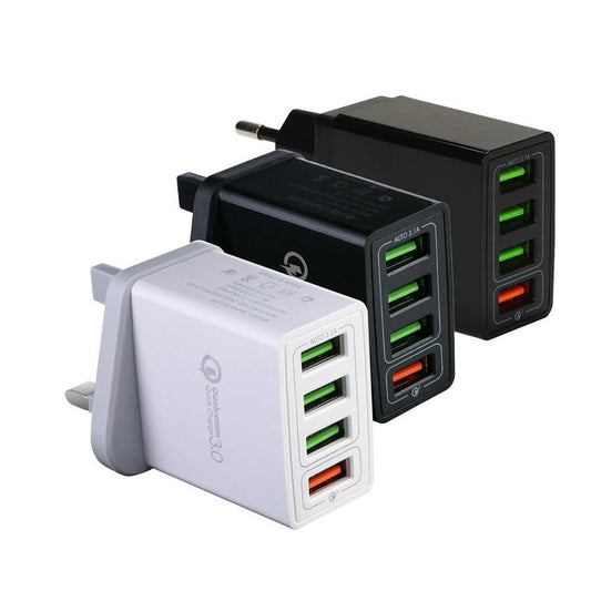 JMT-198474 Smart 4-USB Fast Charging Station - Supports QC3.0, Universal Compatibility