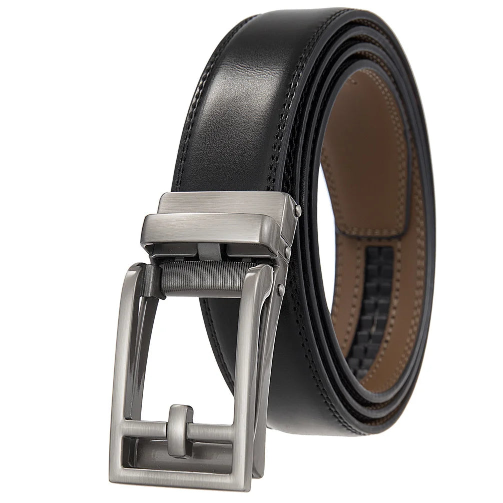 JMT-198602 Men's Casual Belt with Zinc Alloy Buckle, 3.0CM Width - Model LY33-000015-2