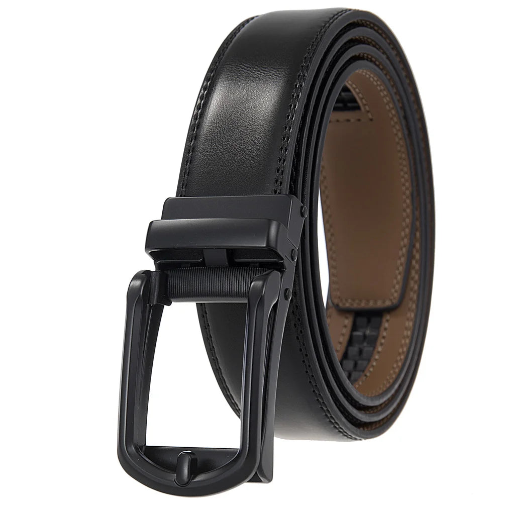 JMT-198602 Men's Casual Belt with Zinc Alloy Buckle, 3.0CM Width - Model LY33-000015-2