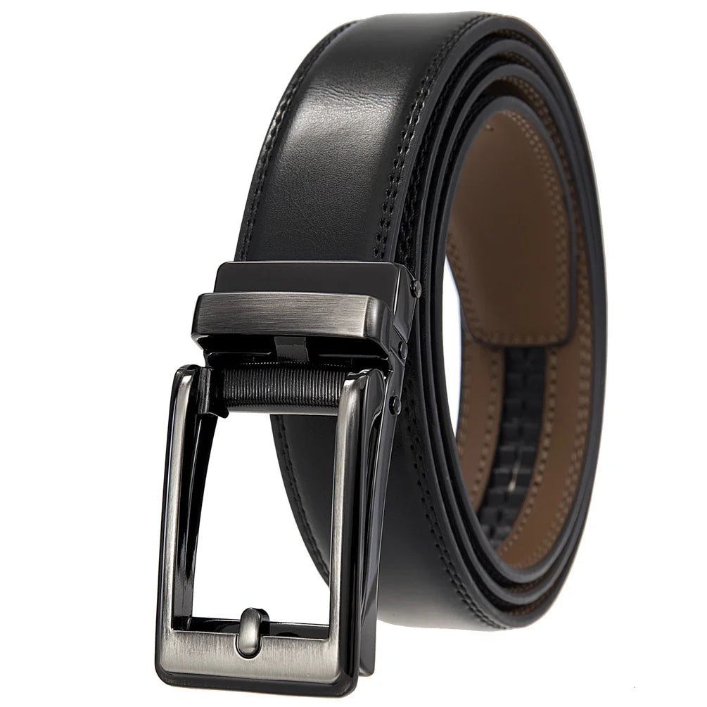 JMT-198602 Men's Casual Belt with Zinc Alloy Buckle, 3.0CM Width - Model LY33-000015-2