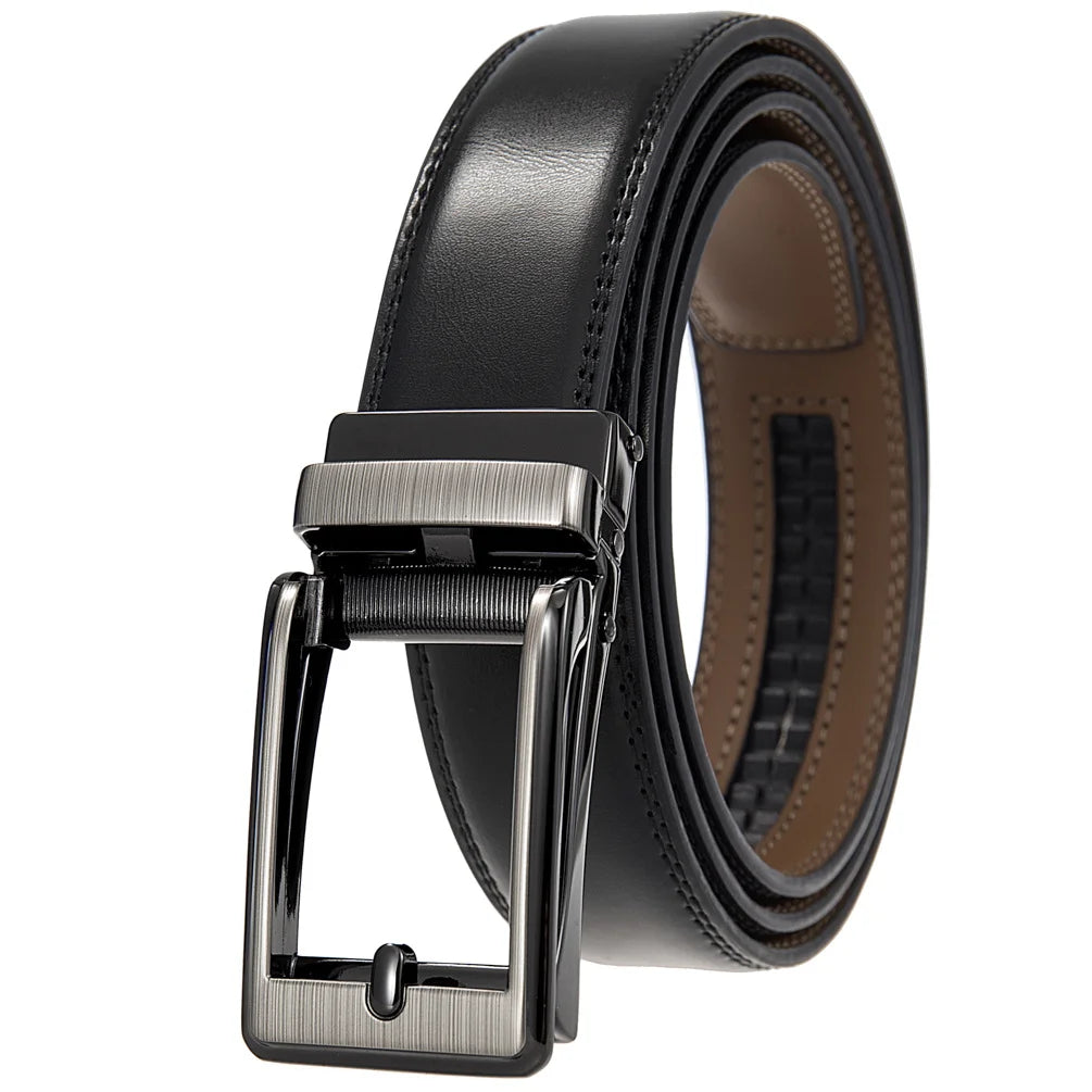 JMT-198602 Men's Casual Belt with Zinc Alloy Buckle, 3.0CM Width - Model LY33-000015-2