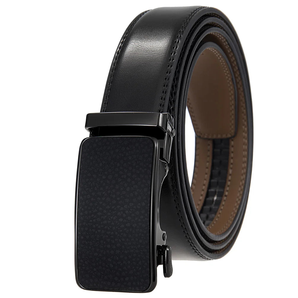 JMT-198602 Men's Casual Belt with Zinc Alloy Buckle, 3.0CM Width - Model LY33-000015-2