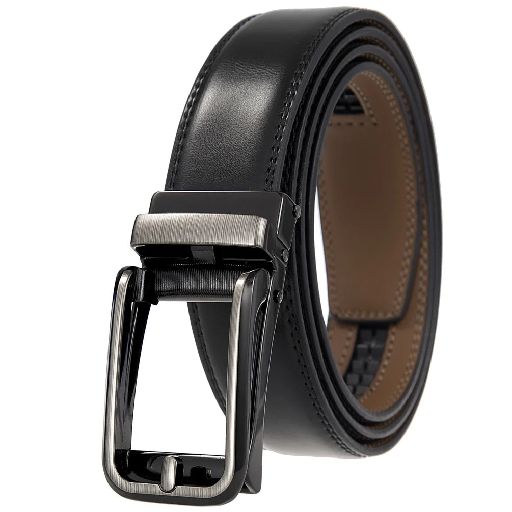JMT-198602 Men's Casual Belt with Zinc Alloy Buckle, 3.0CM Width - Model LY33-000015-2