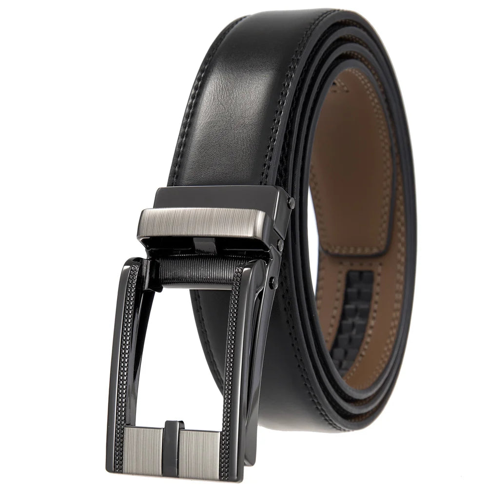 JMT-198602 Men's Casual Belt with Zinc Alloy Buckle, 3.0CM Width - Model LY33-000015-2