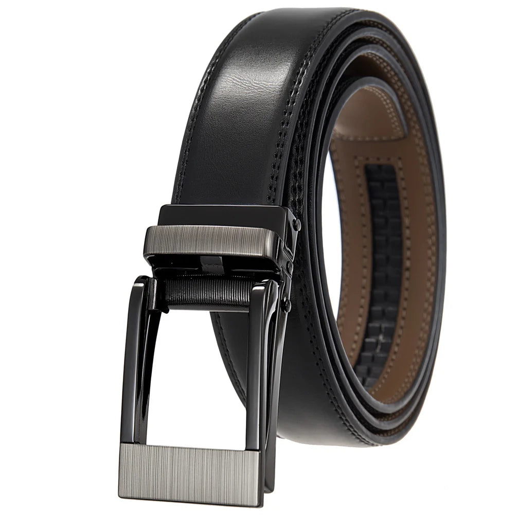 JMT-198602 Men's Casual Belt with Zinc Alloy Buckle, 3.0CM Width - Model LY33-000015-2