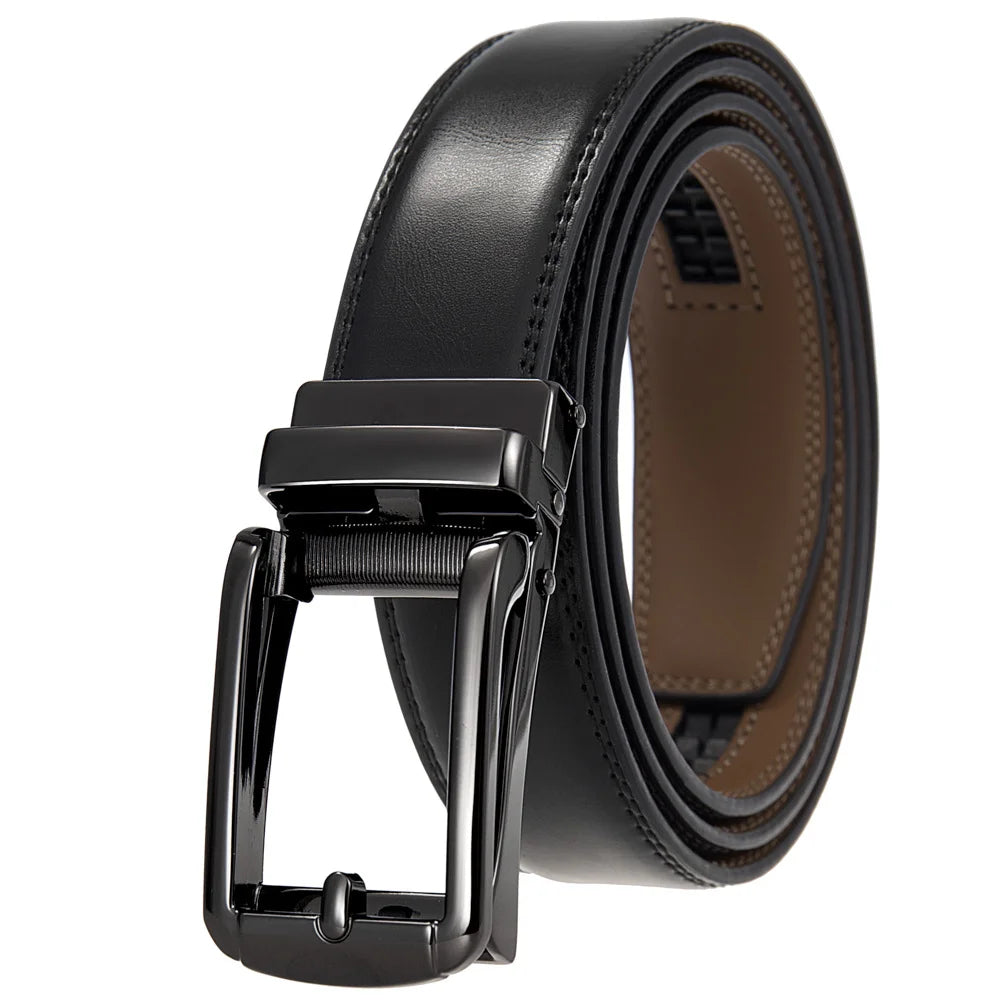 JMT-198602 Men's Casual Belt with Zinc Alloy Buckle, 3.0CM Width - Model LY33-000015-2