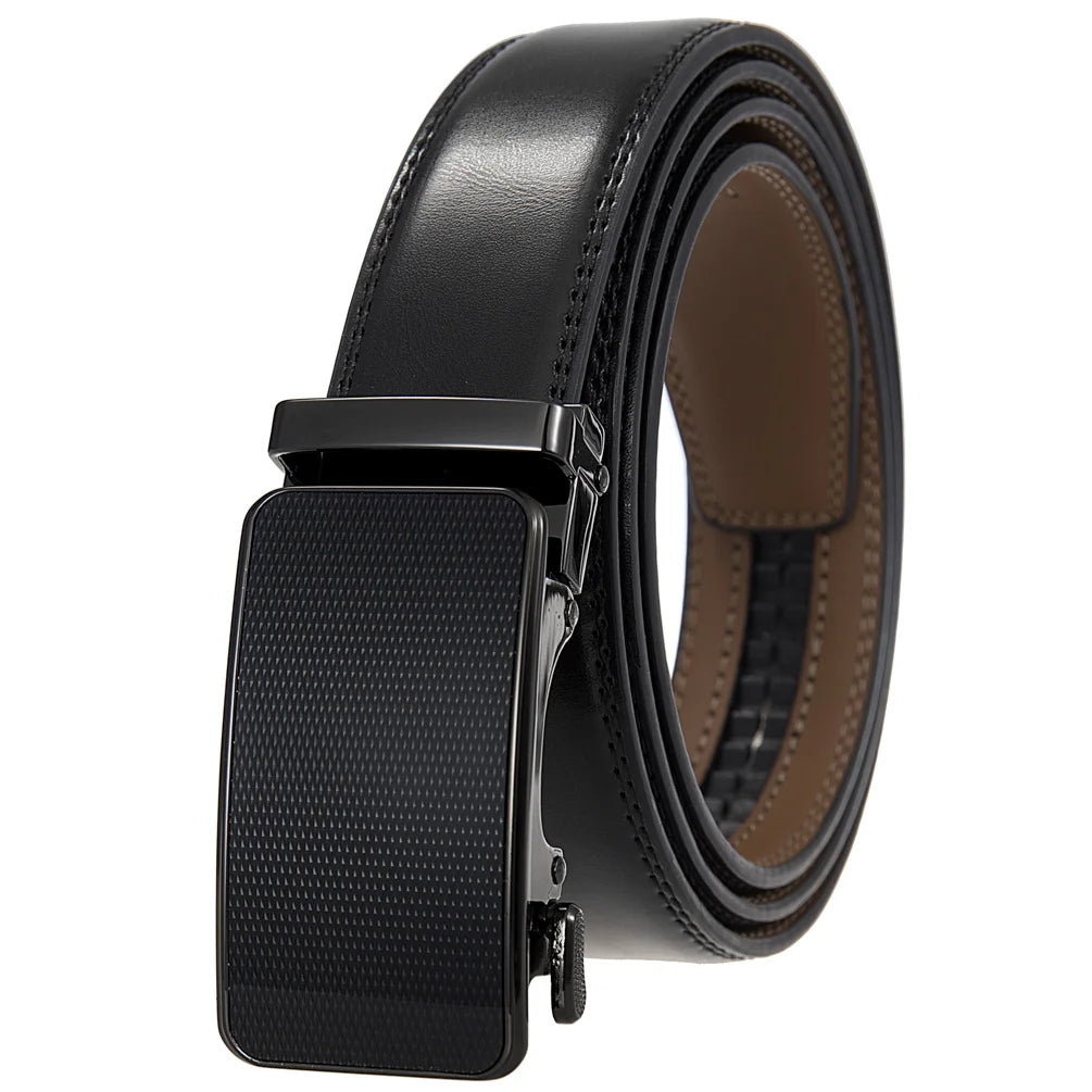 JMT-198602 Men's Casual Belt with Zinc Alloy Buckle, 3.0CM Width - Model LY33-000015-2