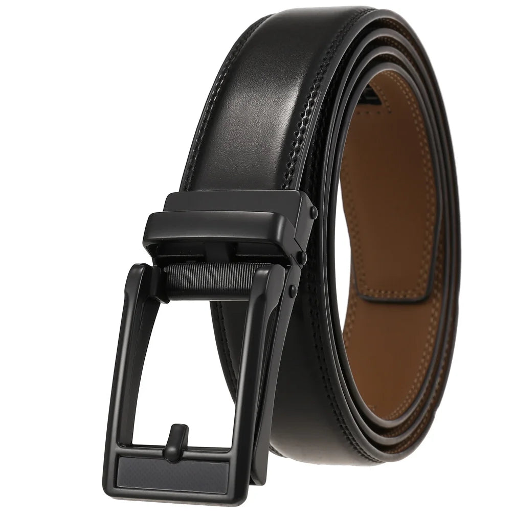 JMT-198602 Men's Casual Belt with Zinc Alloy Buckle, 3.0CM Width - Model LY33-000015-2