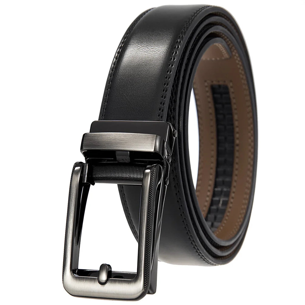 JMT-198602 Men's Casual Belt with Zinc Alloy Buckle, 3.0CM Width - Model LY33-000015-2