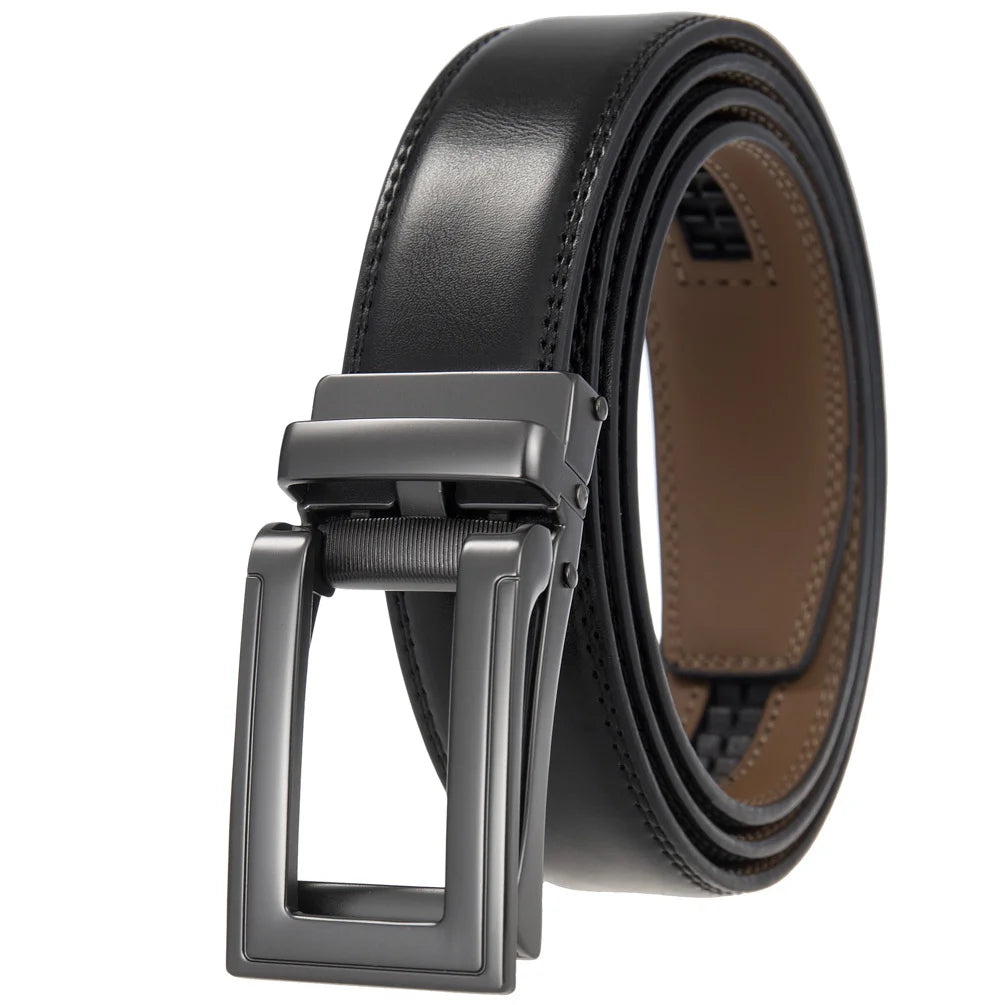 JMT-198602 Men's Casual Belt with Zinc Alloy Buckle, 3.0CM Width - Model LY33-000015-2