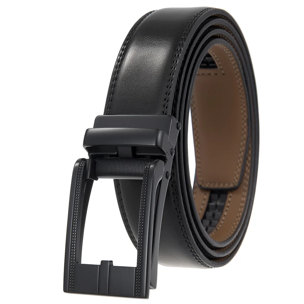 JMT-198602 Men's Casual Belt with Zinc Alloy Buckle, 3.0CM Width - Model LY33-000015-2