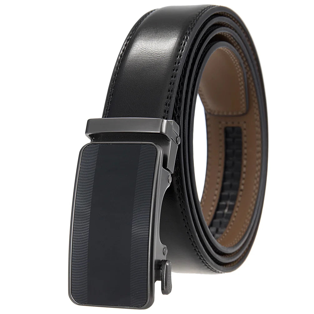 JMT-198602 Men's Casual Belt with Zinc Alloy Buckle, 3.0CM Width - Model LY33-000015-2