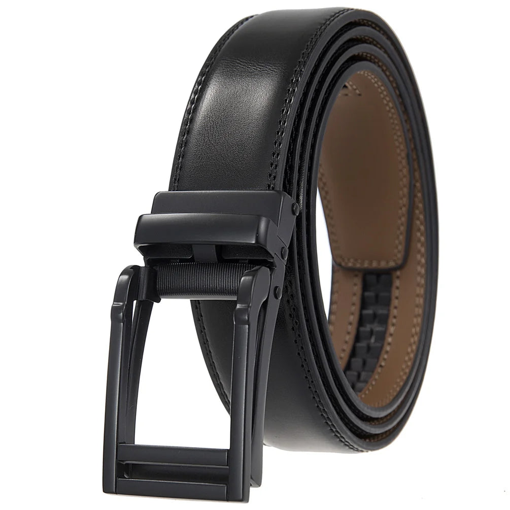JMT-198602 Men's Casual Belt with Zinc Alloy Buckle, 3.0CM Width - Model LY33-000015-2