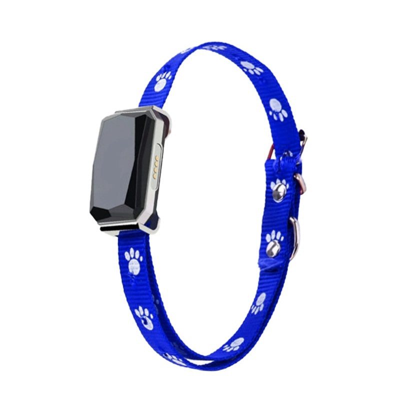 JMT-198666 GPS Pet Tracking Collar with Real-Time Positioning and Voice Monitoring for Dogs, Adjustable Design in Blue and Black
