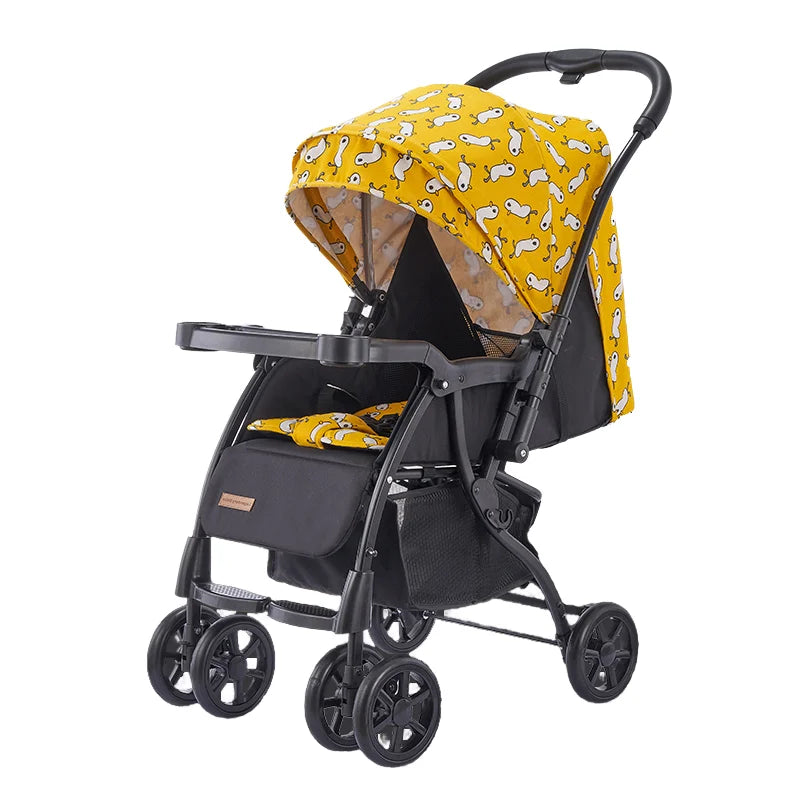 JMT-199434 Foldable Baby Buggy with Iron Frame and 3-Point Safety Harness for Travel Convenience