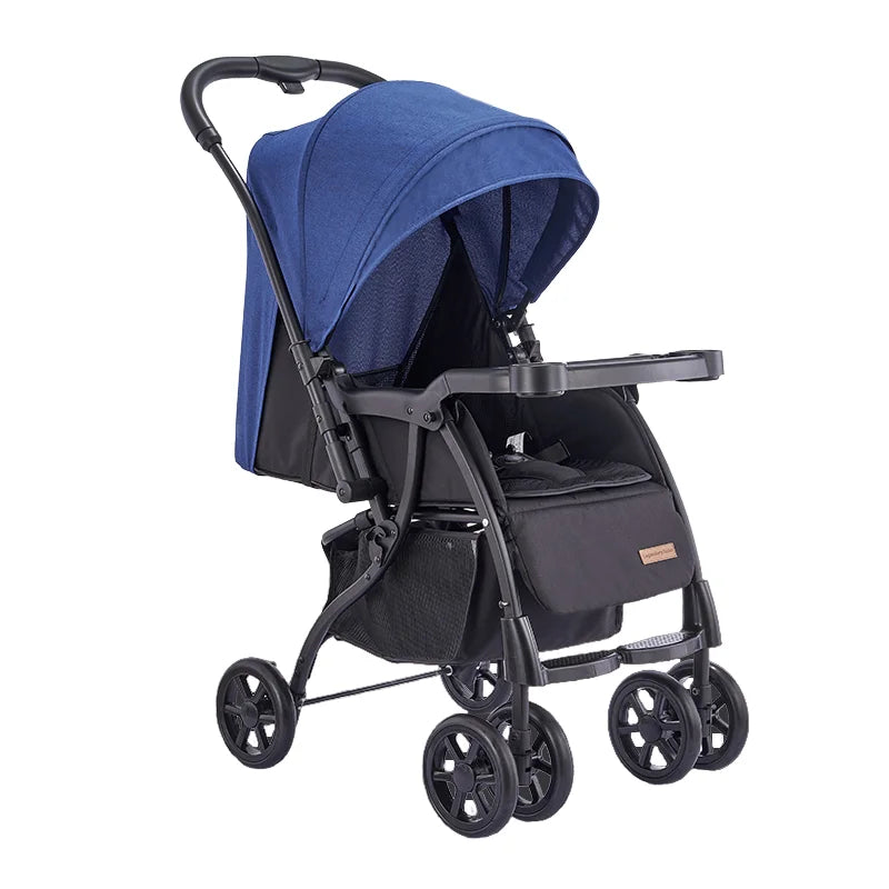 JMT-199434 Foldable Baby Buggy with Iron Frame and 3-Point Safety Harness for Travel Convenience