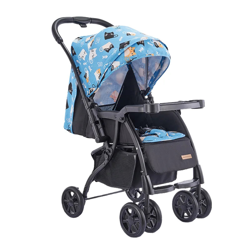 JMT-199434 Foldable Baby Buggy with Iron Frame and 3-Point Safety Harness for Travel Convenience