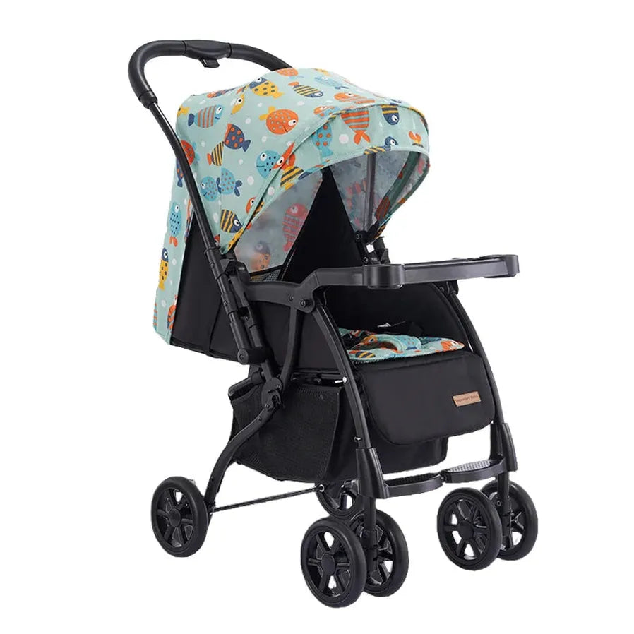 JMT-199434 Foldable Baby Buggy with Iron Frame and 3-Point Safety Harness for Travel Convenience