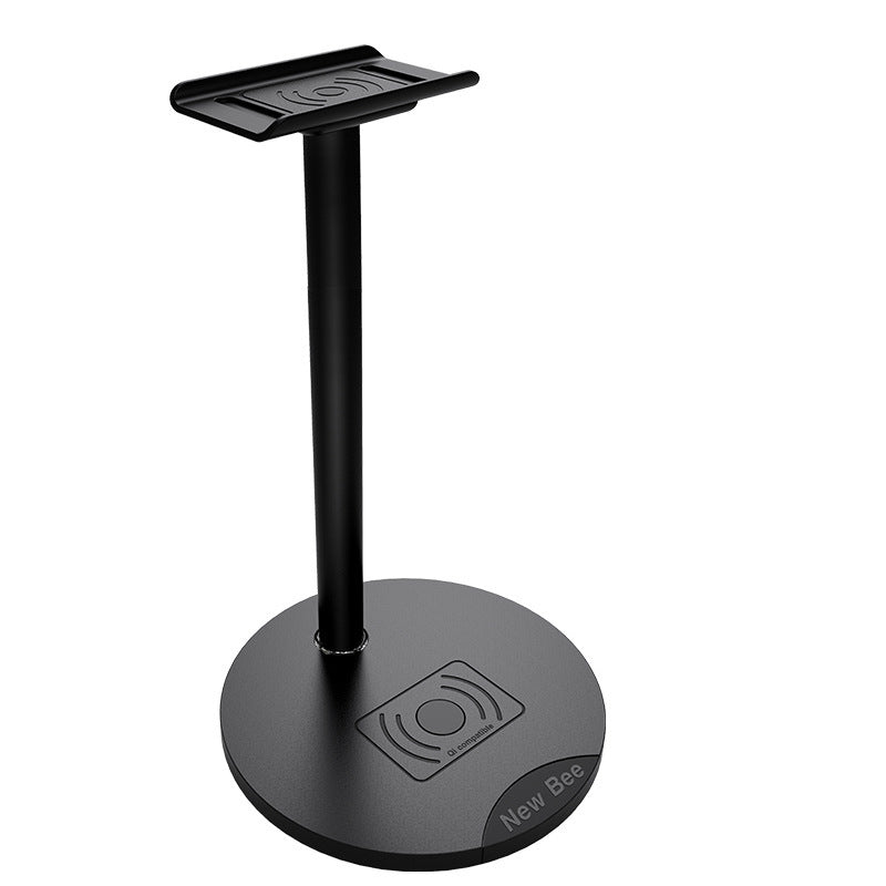 JMT-199690 Wireless Charging Headset Stand with Aluminum & TPU Construction, 5W/7.5W/10W Power Output