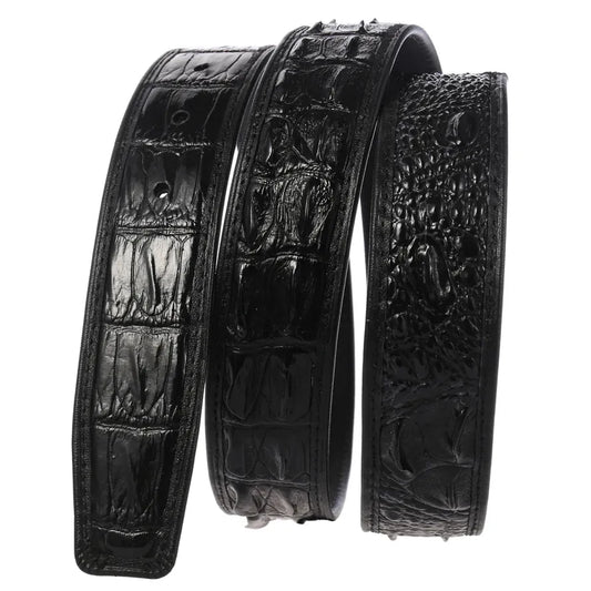 JMT-199754 Crocodile Pattern Leather Cowhide Belt - Stylish and Durable Accessory
