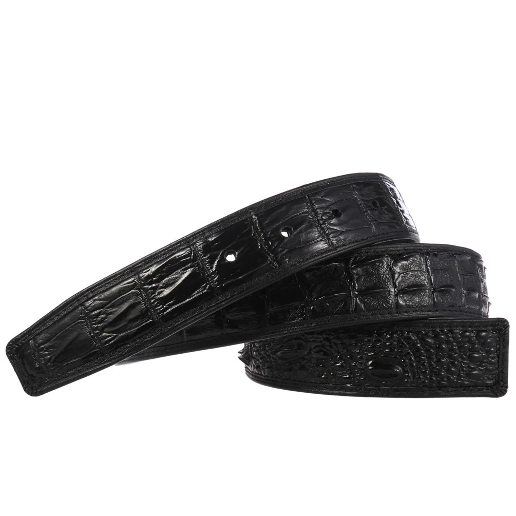 JMT-199754 Crocodile Pattern Leather Cowhide Belt - Stylish and Durable Accessory