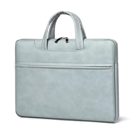 JMT-199818 Professional PU Leather Laptop Bag for 13-15.6 Inch Devices - Unisex Business Briefcase