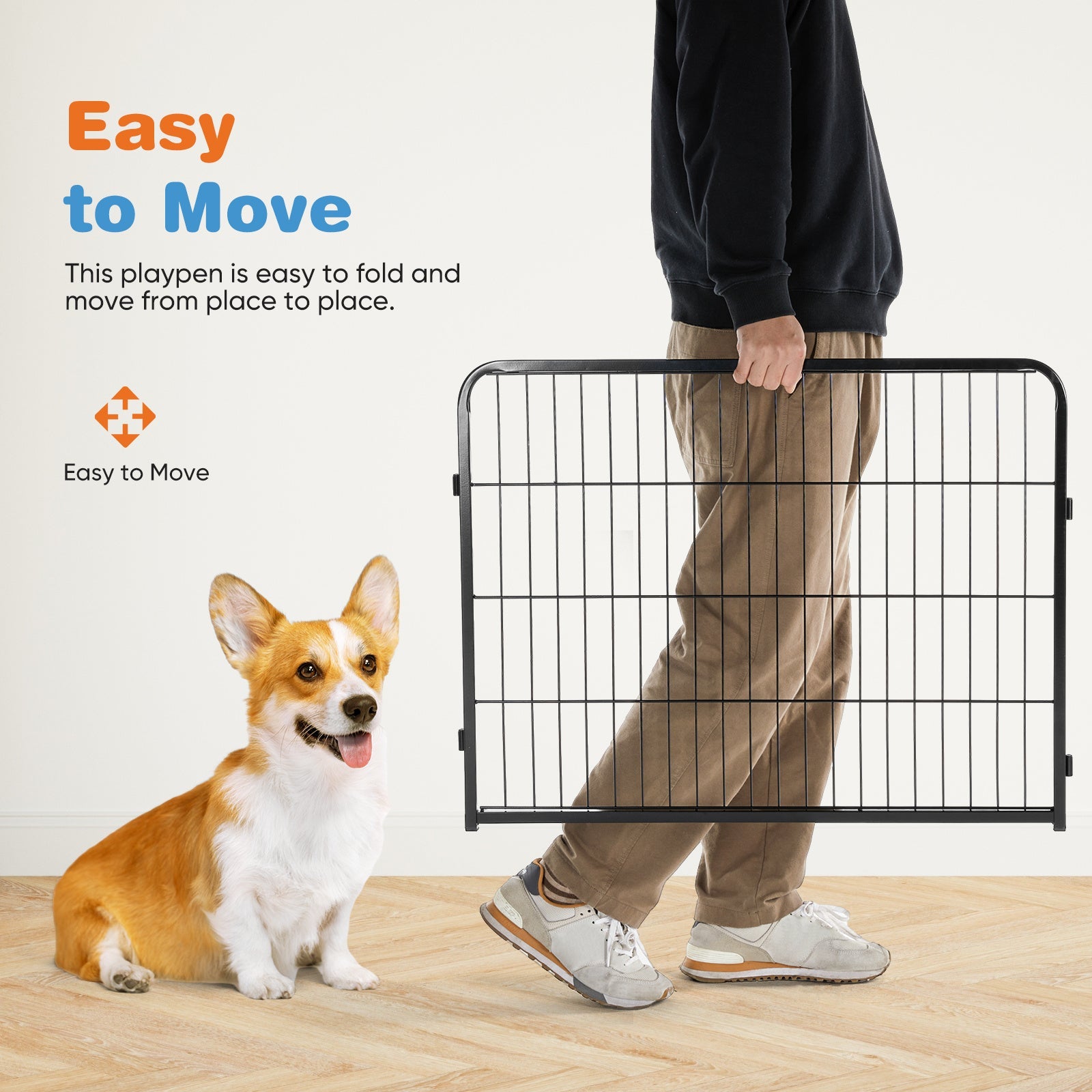 JMT-200010 Durable Indoor Dog Fence with Secure Lock System – Multiple Sizes Available