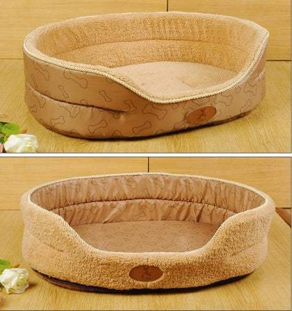 JMT-200458 HOOPET Coffee Kennel - Plush Shu Cotton Wool/Fleece Suede Nest for Pets (Multiple Sizes Available)