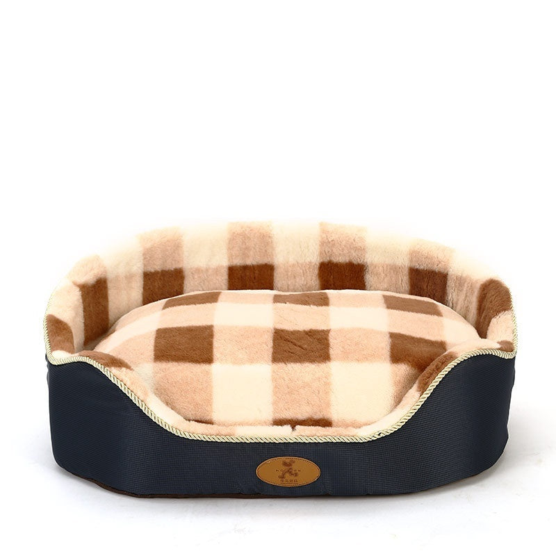 JMT-200458 HOOPET Coffee Kennel - Plush Shu Cotton Wool/Fleece Suede Nest for Pets (Multiple Sizes Available)