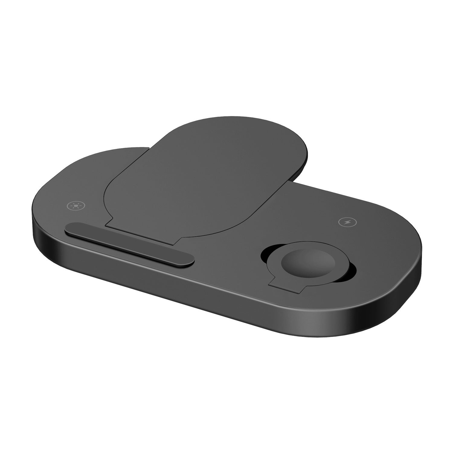 JMT-200842 15W Multifunctional Three-in-One Wireless Charger with Folding Stand for Mobile Phone, Watch, and Headset