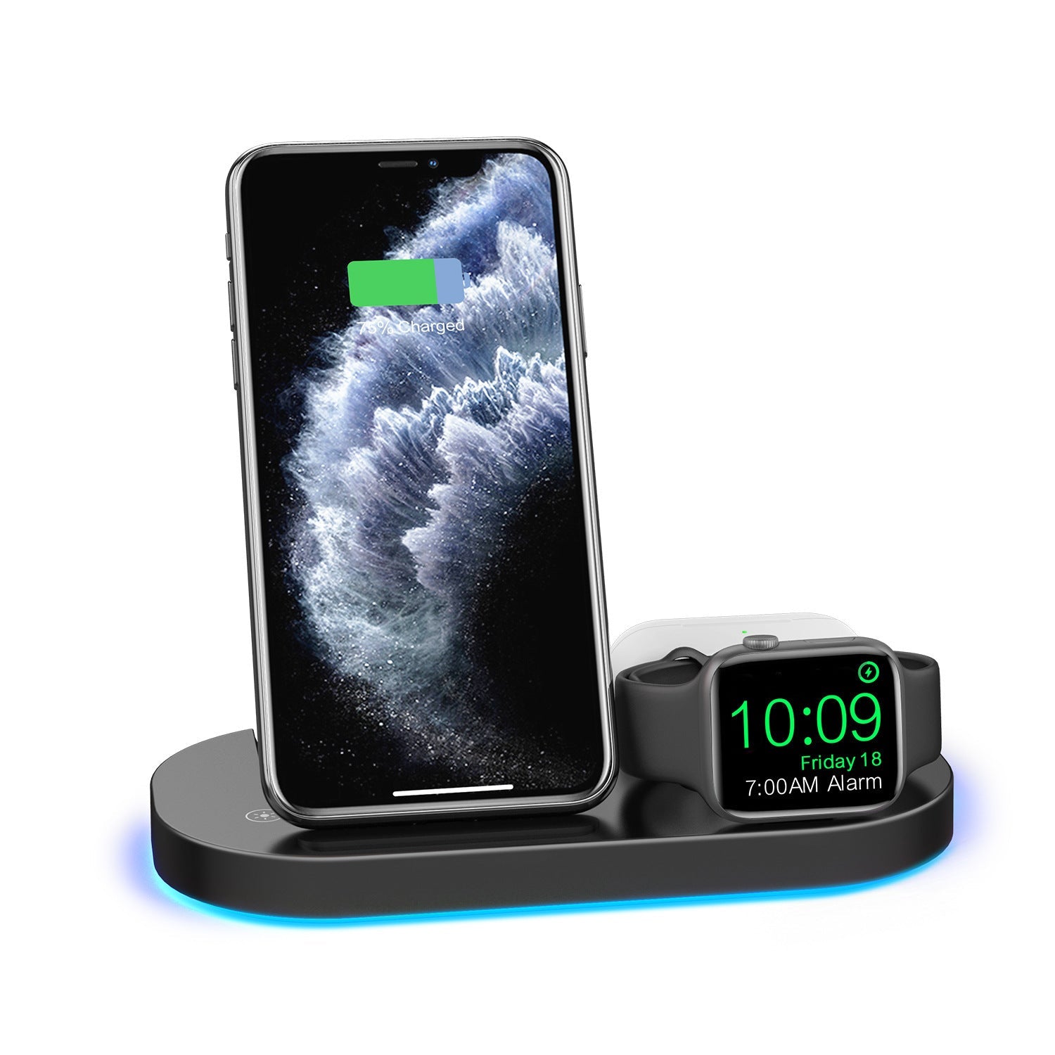 JMT-200842 15W Multifunctional Three-in-One Wireless Charger with Folding Stand for Mobile Phone, Watch, and Headset