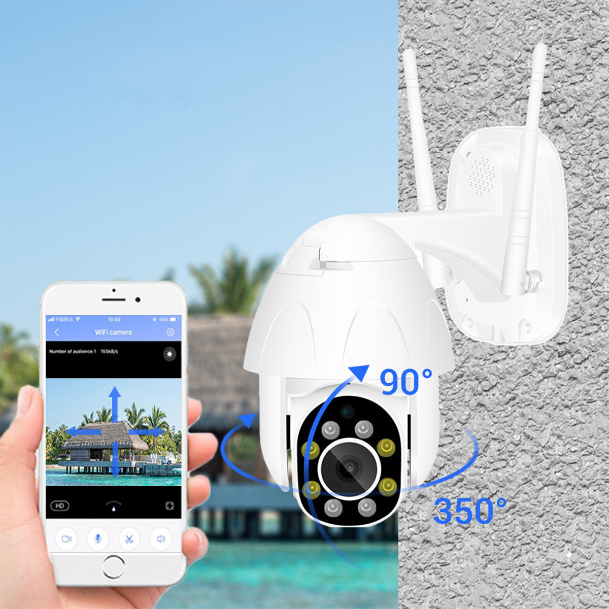 JMT-201226 Weatherproof Surveillance Camera for Outdoor Security and Graffiti Protection