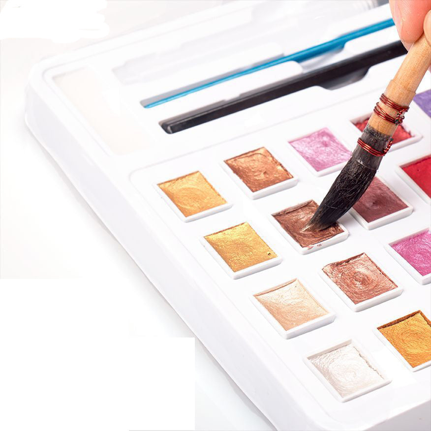 JMT-201610 Metallic Gouache Paint Set for Nail Art - 36 Pearlescent Colors in Box