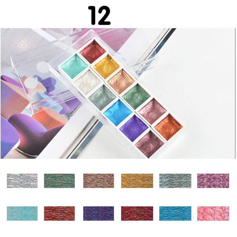 JMT-201610 Metallic Gouache Paint Set for Nail Art - 36 Pearlescent Colors in Box