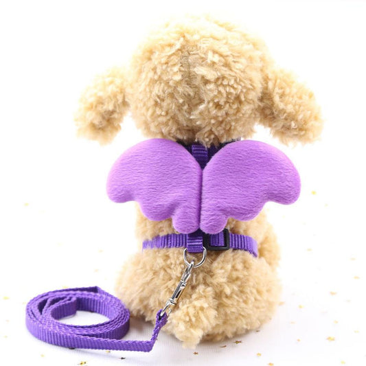 JMT-201802 Cute Angel Pet Dog Leashes - Durable Nylon Traction Belts in Multiple Colors for Small to Medium Dogs