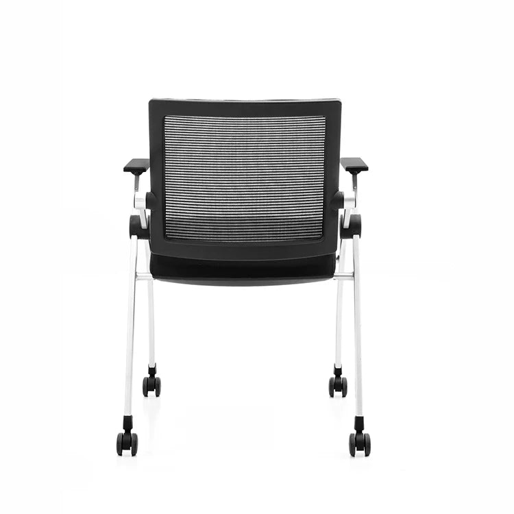 JMT-202058 Modern Mesh Training Chair with Fabric Upholstery, Adjustable Height, Casters, Stackable and Foldable for Meeting and Conference Rooms