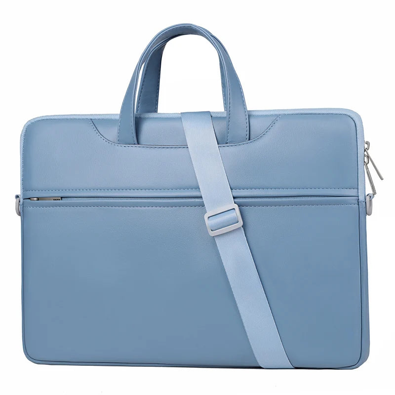 JMT-202122 Custom Logo Leather Laptop Briefcase Bag - Waterproof Organizer for Men and Women