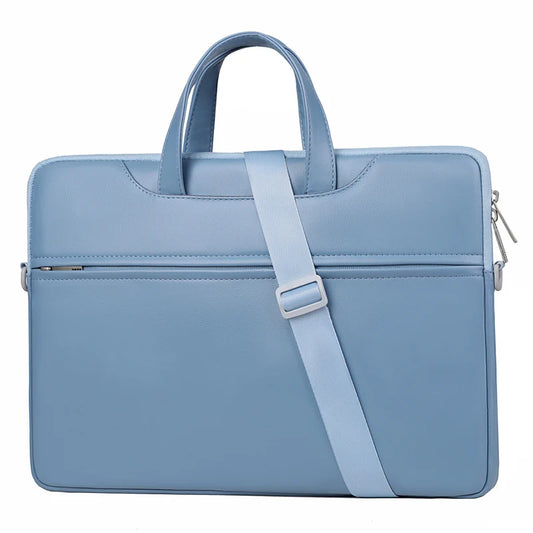 JMT-202122 Custom Logo Leather Laptop Briefcase Bag - Waterproof Organizer for Men and Women