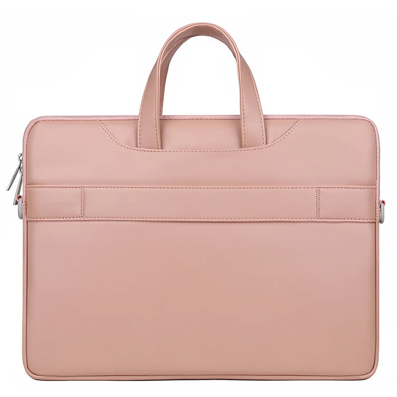 JMT-202122 Custom Logo Leather Laptop Briefcase Bag - Waterproof Organizer for Men and Women
