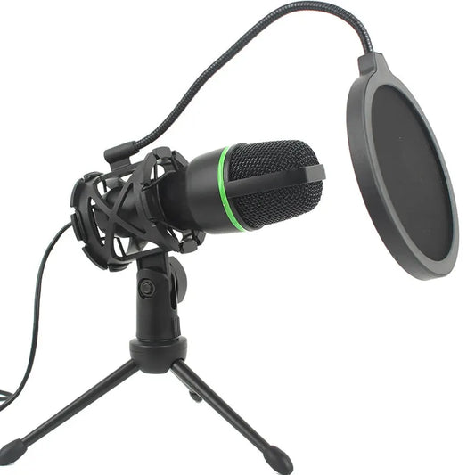 JMT-202122 USB Condenser Microphone for Live Recording with Tripod and Noise Reduction