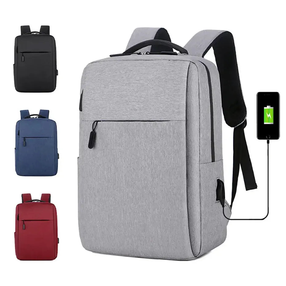 JMT-202122 Unisex Waterproof Laptop Backpack with USB Charging and Zipper Closure for Business and Hiking