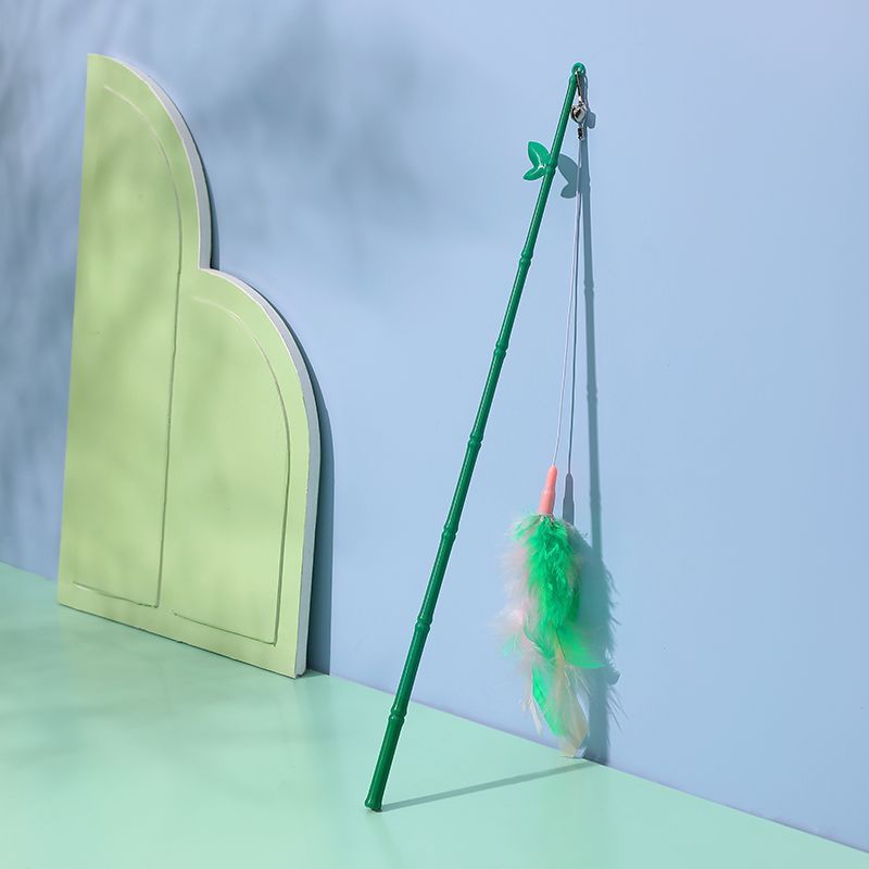 JMT-202314 Interactive Cat Feather Wand with Bell - Durable, Safe and Engaging Toy for Cats of All Ages