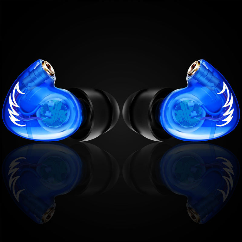 JMT-202442 F1 Pro Sports Heavy Bass HIFI In-Ear Headphones with Silicone Earplugs, 3.5mm Jack, Red or Blue