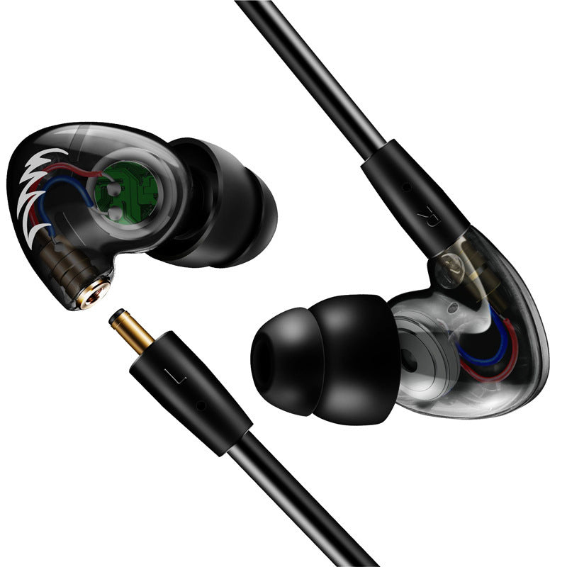 JMT-202442 F1 Pro Sports Heavy Bass HIFI In-Ear Headphones with Silicone Earplugs, 3.5mm Jack, Red or Blue